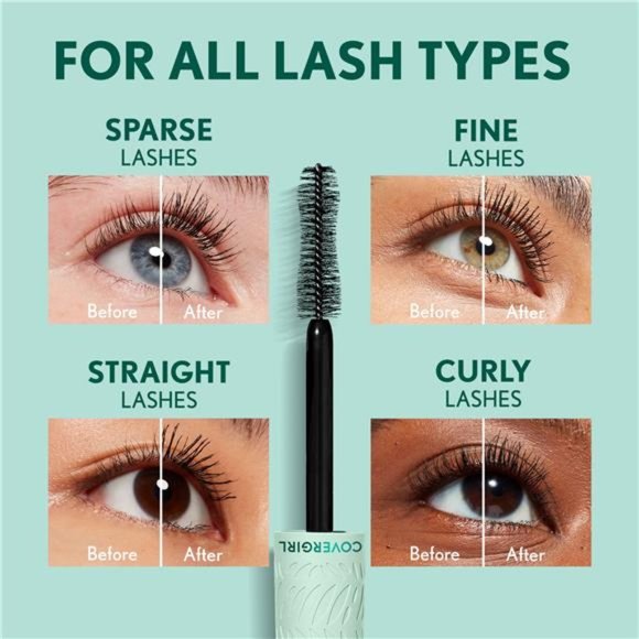 COVERGIRL Lash Blast Cleantopia Mascara, 800 Extreme Black, 0.32 fl oz - Picture 2 of 15